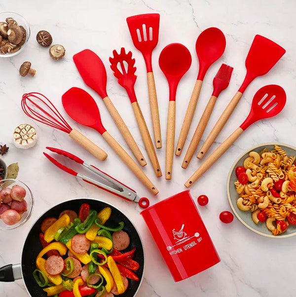 12 Pcs Silicone Cooking Utensils